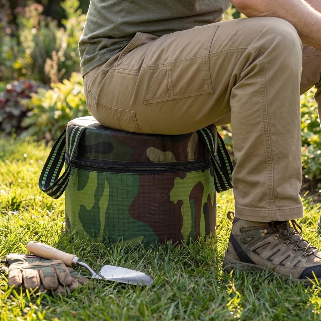Portable Foam Garden Stool Lightweight Outdoor Kneeling Seat with Carry Handles for Gardening and Yard Work