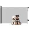 Retractable Stair Gate Extends Up To 140 Cm Wide, Dog Gate for Doorways, Stairways, Hallways, Grey