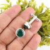 Green Onyx Gemstone 925 Solid Silver Handmade Groom Cufflinks 0.50" For Wedding CL-4-21