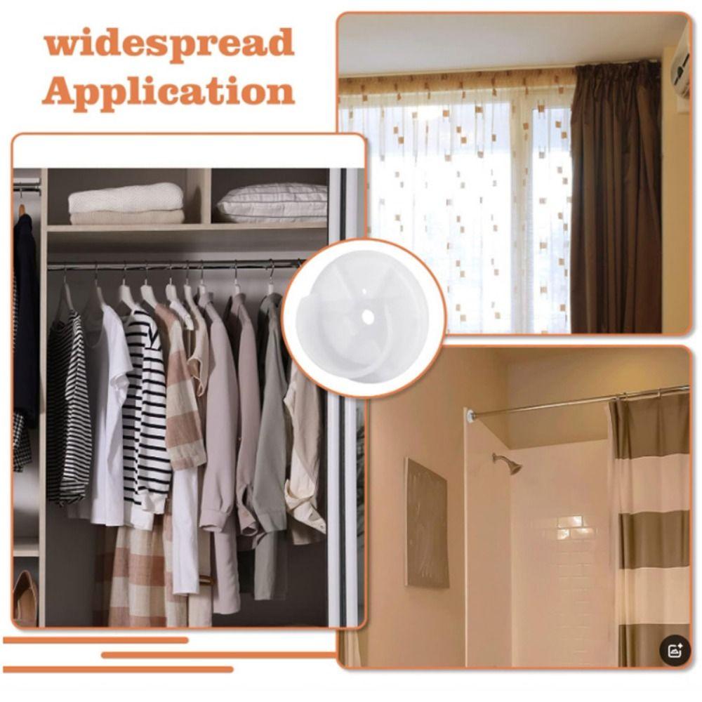 2Pairs Solid Plastic Closet Pole Sockets With Screws Wardrobe Tube Support  Closet Organization