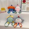 Cartoon Plush Backpack For Girls With Velvet Material And Zipper Closure For Daily Use