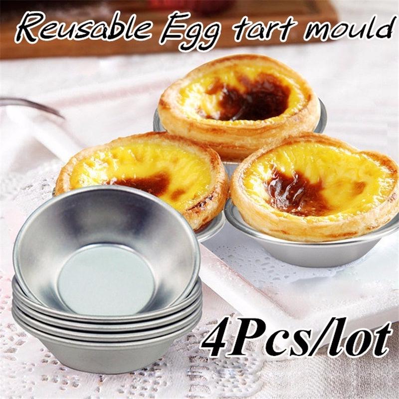 20-Pack Aluminum Tart Molds - Mini Pie Tins For Egg Tarts & Cupcakes