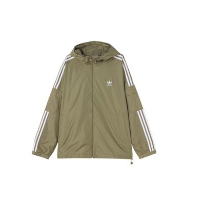 Originals Trefoil Three-Stripe Hooded Jacket Men Outerwear Military-Green H06684