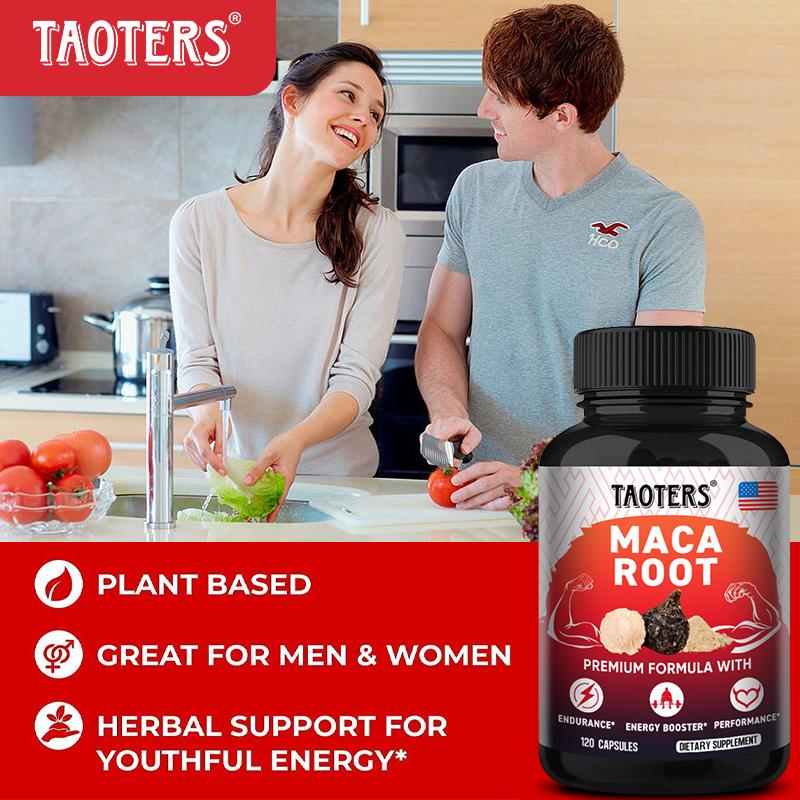 Taoters Maca Root Compound Herbal Capsules Improve Energy and Endurance 120 Capsules