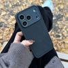 Niche style retro solid color leather pattern for iPhone17Pro max Apple 16 mobile phone case 14/15 advanced sense