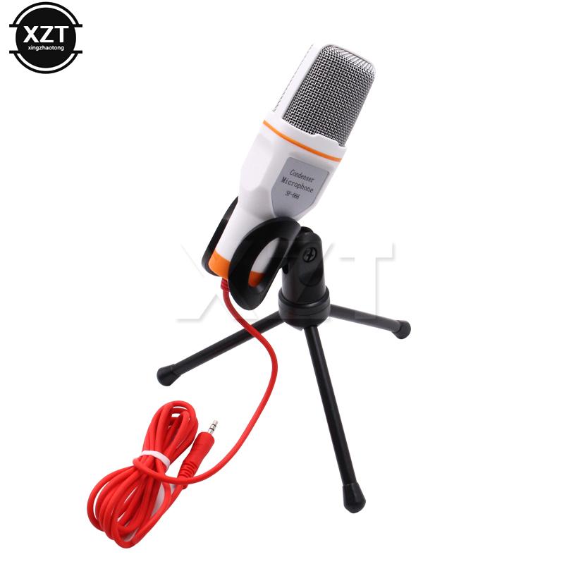 Microphone With Mic Stand Professional 3.5mm Condenser HiFi Microphone For PC Laptop Computer Karaoke Microphone