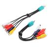 2Pcs For Samsung LCD TV Component Signal Line 3.5+2.5 To 5RCA Video Doubleend for AV Wire