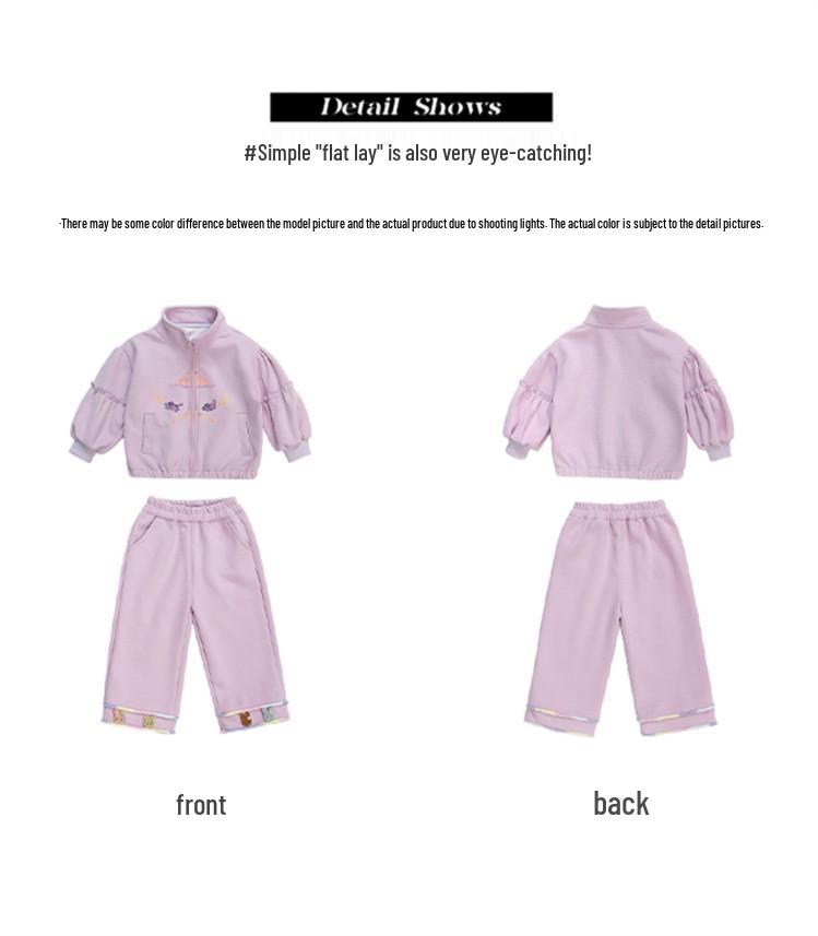 Meng Tang Tang Mädchen Frühlings-Kapuzenpullover-Set: 2026 Neues zweiteiliges Outfit im koreanischen Stil