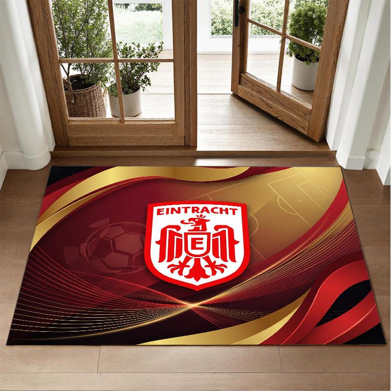 Eintracht Frankfurt Football Design Crystal Velvet Rug Soft Decorative Mat for Bedroom Entrance