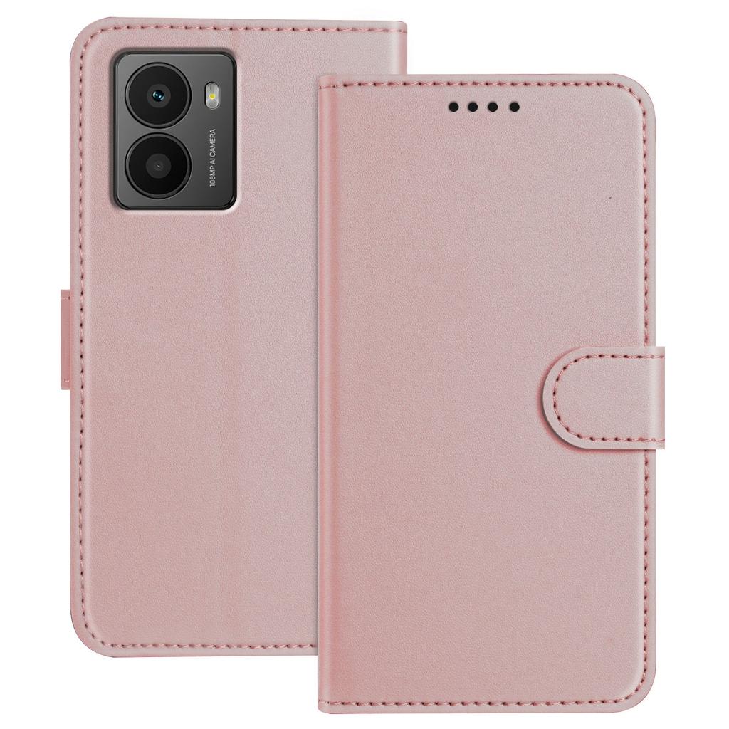 Für HMD Fusion 5G Lederhülle Brieftasche Ständer Einfarbig Anti-Sturz Handyhülle