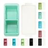 Silicone Freezer Tray with Lid Food-Grade Ice Cube Mold Easy-Release Leak-Proof Stackable