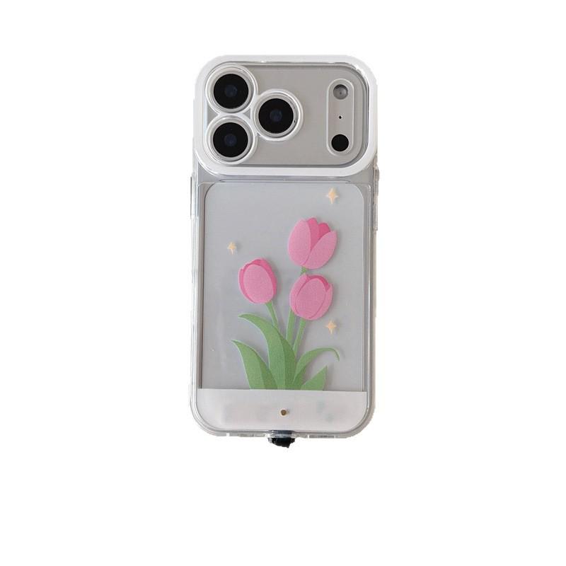 Tulip Floral Incoming Call Flash Phone Case, Compatible with iPhone 11-14, and 15-17 Pro Max
