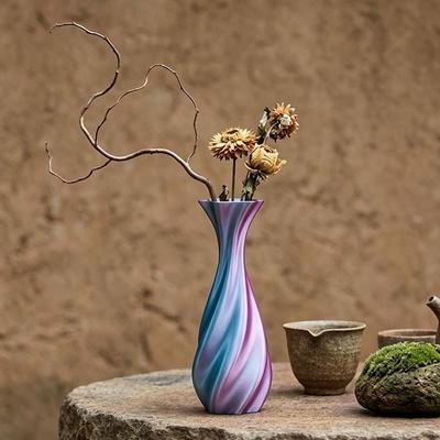 Vasos de Flores Impressos em 3D com Cor Gradiente Arranjo de Flores Vaso de Plantas Decorações de Mesa para Casa