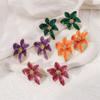 Handmade Floral Colorful Earrings Flower Earrings Stylish Enamel Flowers Drops Oil Earwear Jewelry Ornament for Women