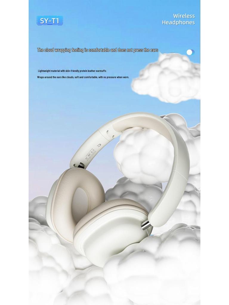 Over-Ear Wireless Bluetooth Earphones: Ultra-Long Battery & Low Latency for Gaming and Voice Calls