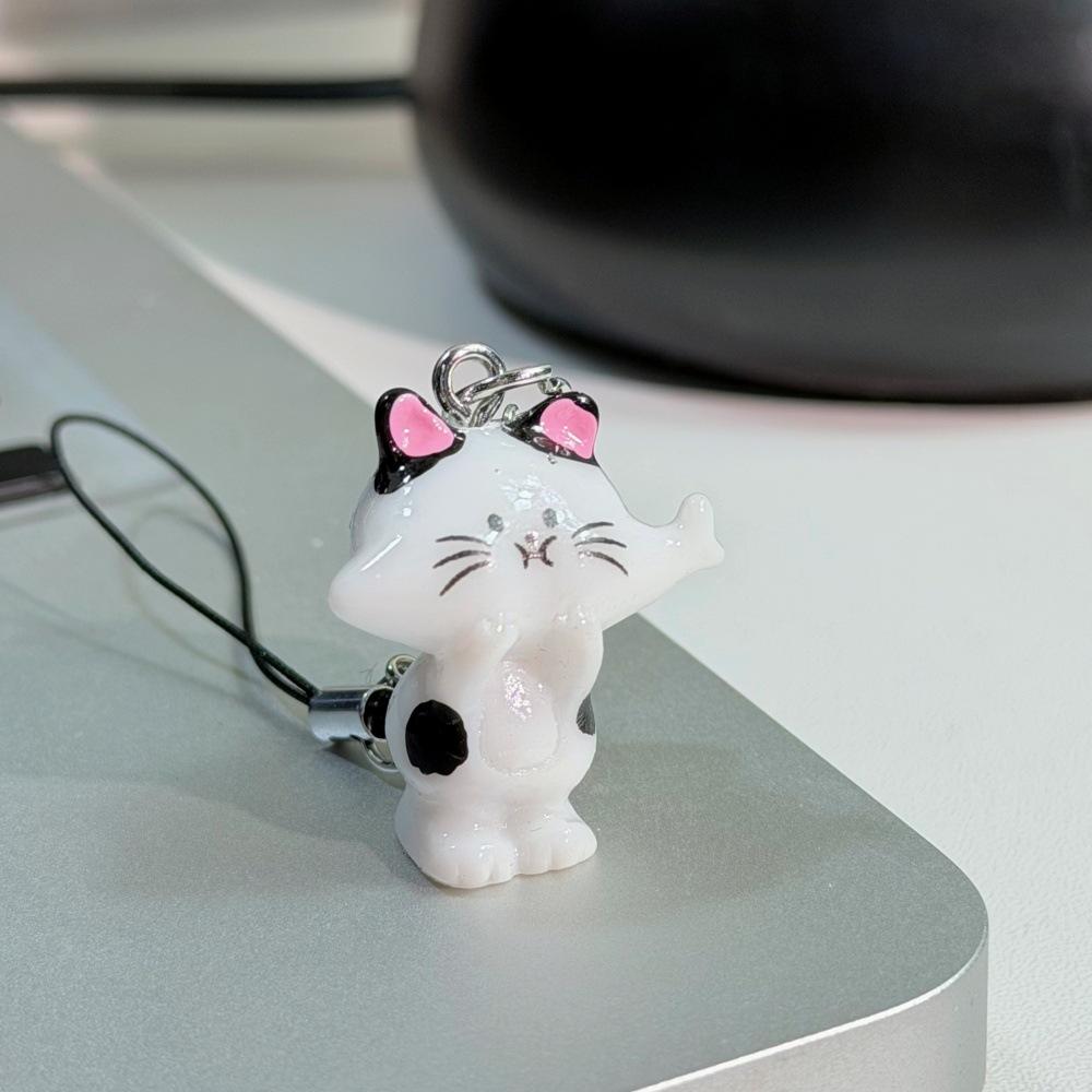 Cat Cat Fish Key Ring Color Three-dimensional Bell Pendant Original Cute Girlfriends Couple Gift Bag Accessories