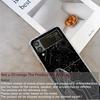 Creative Black Stardust Girl Pattern Phone Case for Samsung Galaxy Z Flip 7 Flip 6 5 4 3 Folding Cover for Z Flip7 Flip5 Fundas