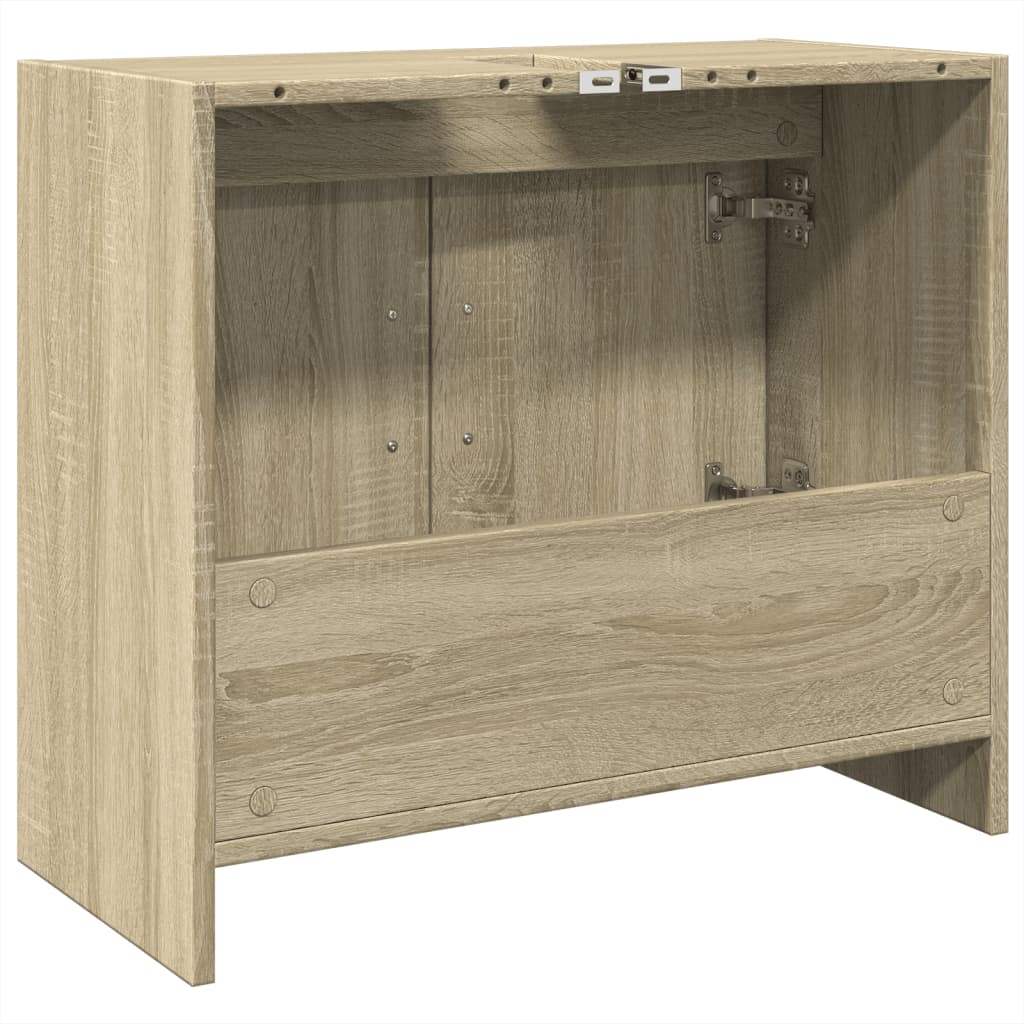 Bathroom Vanity Cabinet In Sonoma Oak 63 X 29 X 55 Cm Particleboard
