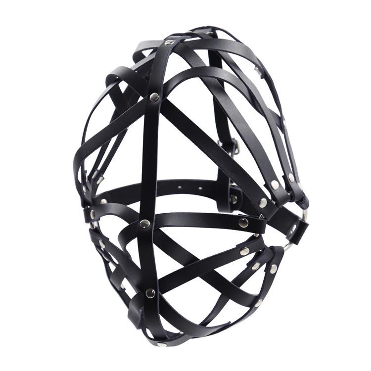 Harness BDSM  Sex Mask Adult Toys Fetish Sex Toys Slave Headgearleather Head Covering