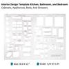AEE4-Drafting Tools And Ruler Shapes For Architecture - Set Of 3 For House Plan Furniture Kitchen, Building, Interior Design