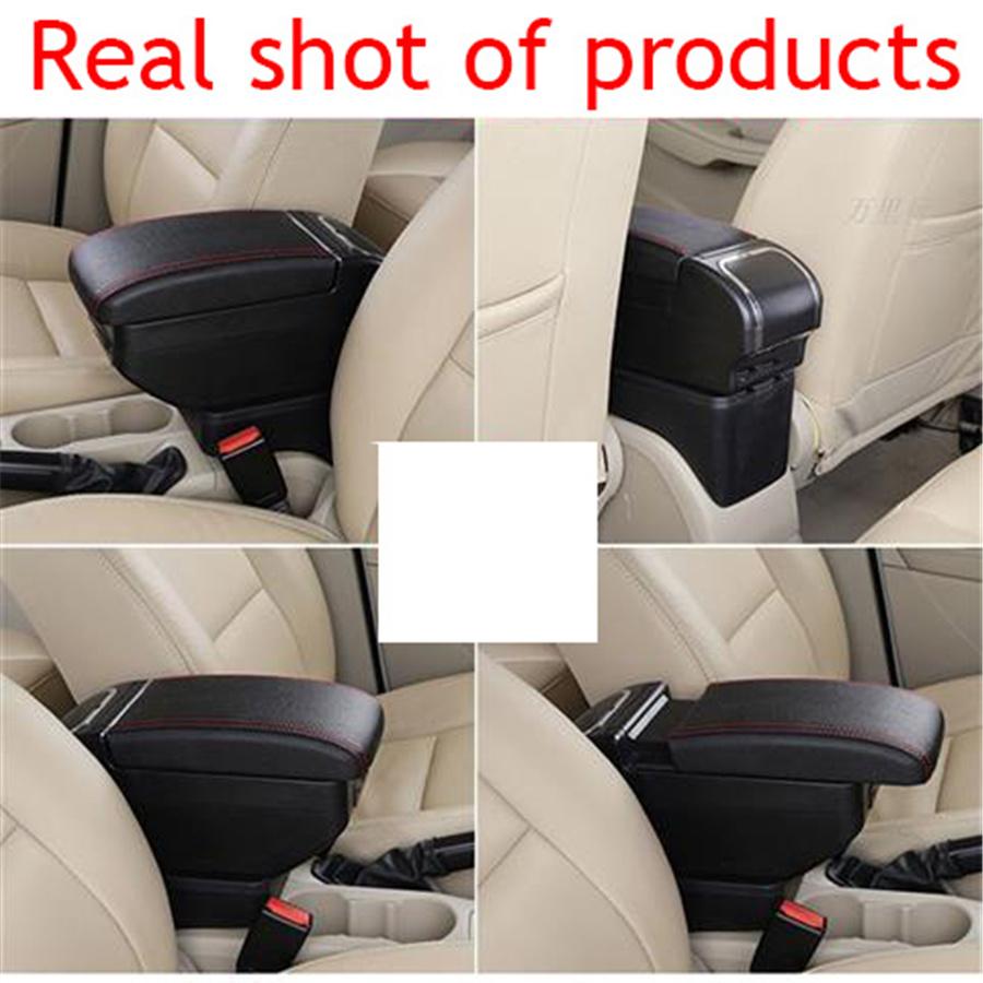 Double Layer Armrest Box For Honda For Jazz 2009-2013 Hatchback Console Storage
