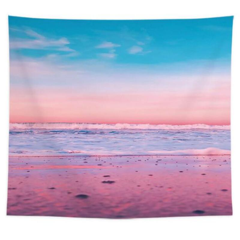 Home Decor Seascape Wall Hanging Cloth Romantic Moon Cloud Print Tapestry Bedroom Living Room Background Cloth tapiz