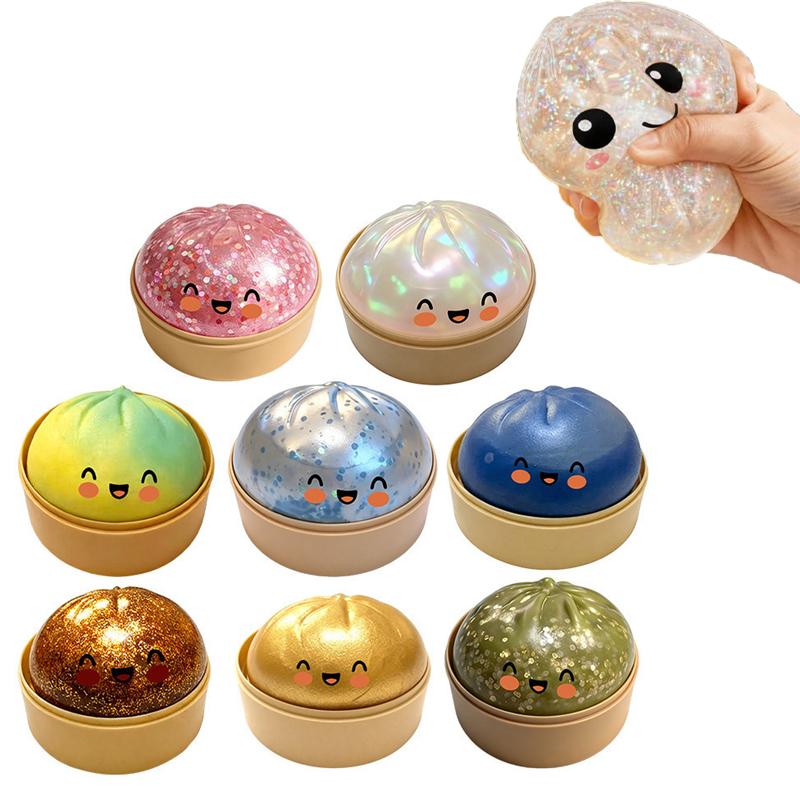 Steamed Dumpling Squeezable Toys Les Soft Squishy Sensory Decompression Accessory Realistic Sensory Toy for Stress Relief