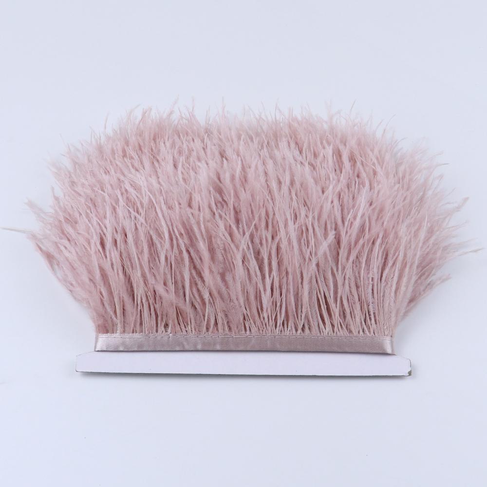 1Meter Colorful Real Ostrich Feather Trims Ribbon 8-10cm White Plumes for Party Dress Clothing Decoration Sewing Feathers Crafts