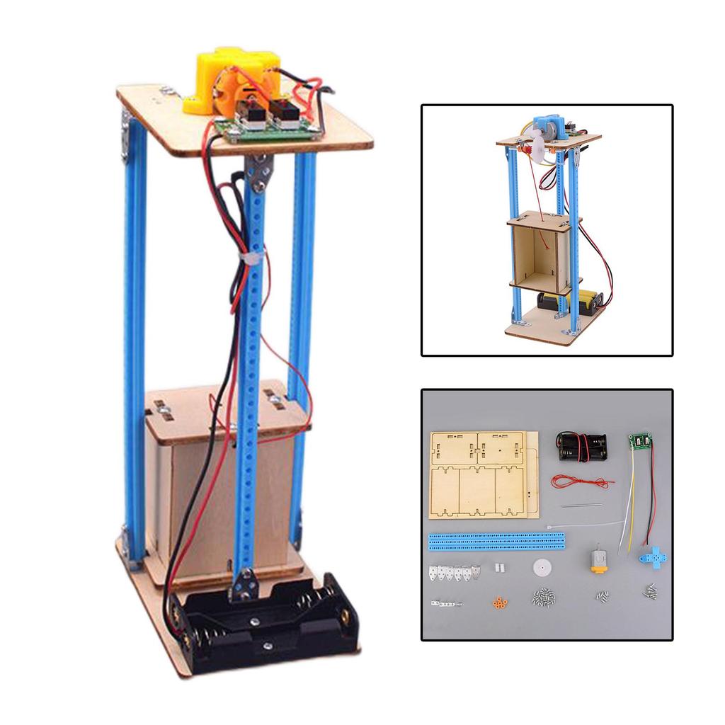 DIY Electric Elevator Lift Model Science Experiment Kit Preschool Learning Toys Science Teaching for Children Teens Holiday Gift