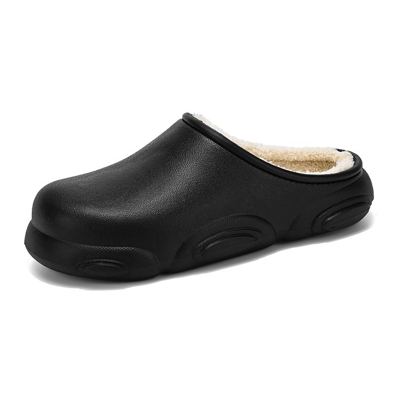 Couple Style Cotton Slippers for Women Winter Thick Bottom Waterproof Outer Wear Cotton Slippers Home Warm Men's Shoes