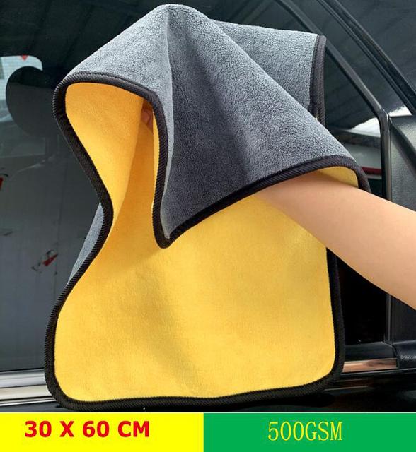 30x60CM Car Wash Microfiber Towel Car Cleaning Drying Cloth Hemming Car Care Cloth Detailing Car Wash Towel