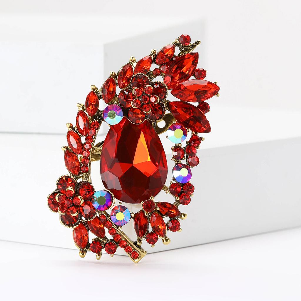 Mode Kreative Legierung Strass Mittelgroße Glasbrosche Exquisite High-End Damenbekleidung Korsage Schmucknadel