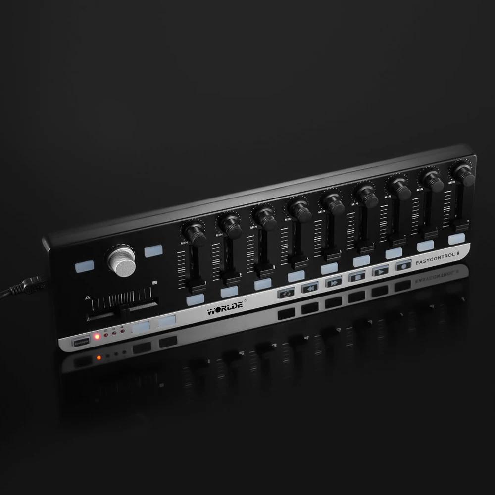 Easy Control 9 MIDI Controller - Slimline Portable USB Control with 4 Memory Banks, 6 Transport Buttons & Plug-in-Play Kit