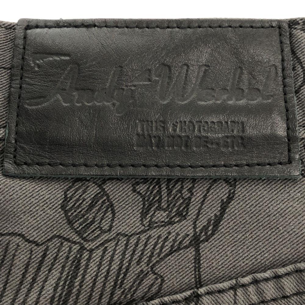 ANDY WARHOL BY HYSTERIC GLAMOUR Made In Japan Skull Pattern Slim Pants Women Used