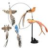 Simulation Bird Cat Toys Funny Interactive Peacock with Bell Cat Stick Toy for Kitten Playing Teaser Wand Toys Pet Cats Supplies
