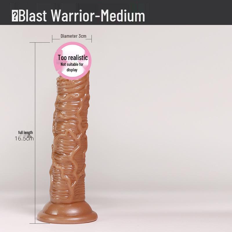 Long Love Muscle Explosion Warrior Mini Suction Cup Dildo for Women