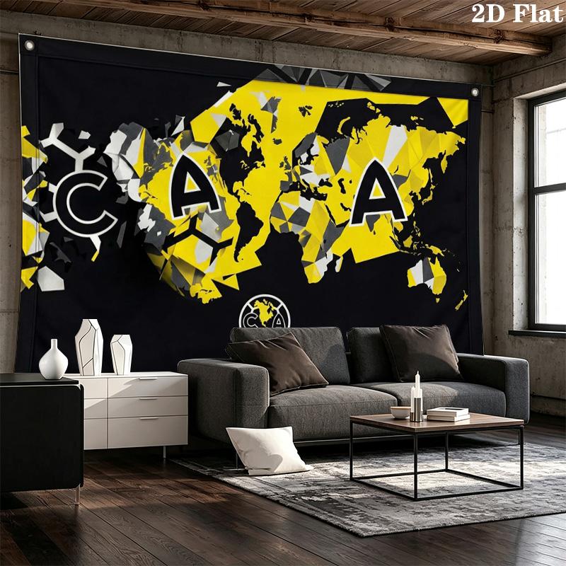 Club América Logo Wall Tapestry Aesthetic Wall Hanging Printed Fabric Blanket Decorative Tapestries for Bedroom Living Room Home Decor