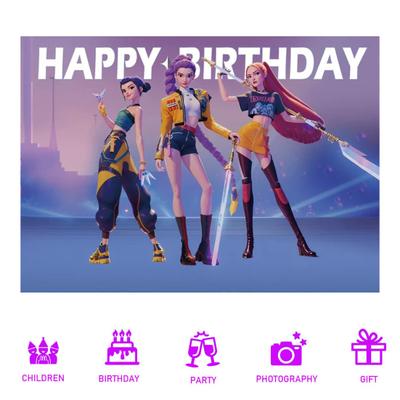 Yousheng Pozadie Démon Lovci Filmov Veselé Narodeniny Banner Pozadie Závesná Látka Dekorácia Detské Párty Potreby