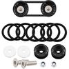 Taiss Bumper Quick Release (Black),Front Rear Bumper Holders Quick Release Kit(4 Quick Release Tabs with 12 O-rings),with Washer and Stainless Steel