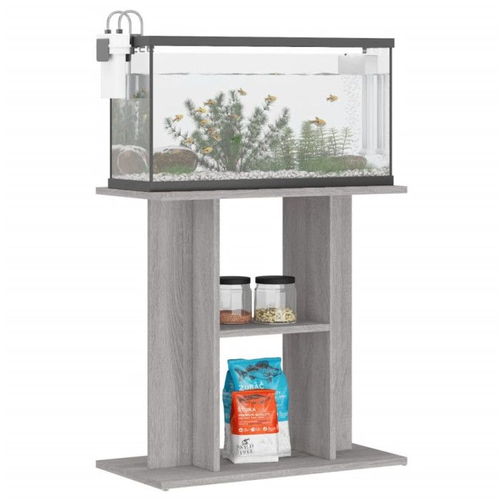 VidaXL Aquarium Stand Sonoma Grey 60x30x60 Cm Engineered Wood 833573
