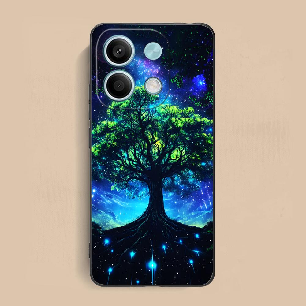 World Life Tree Mobile Phone Case for Xiaomi Redmi Note 14 13 12 11 S Pro Plus 4G 5G Colorful Printing Cover Pretty Luxury Cover