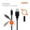 Cable - SUBTEL - System Connector - 1m - Data Transfer - Charge - Black