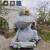 Gartendekoration Harz Frosch Statue Niedliche Cartoon Miniatur Figuren Handwerk Tier Skulptur Rasen Terrasse Hof