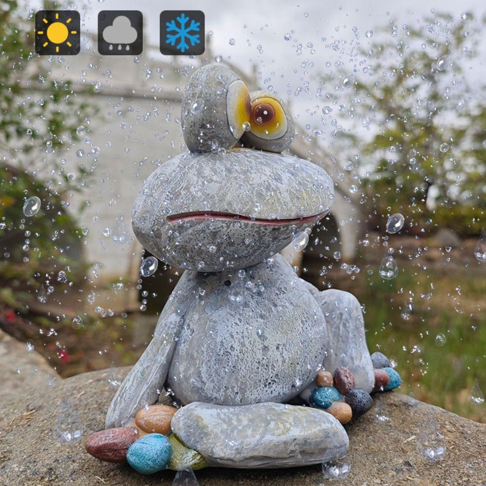 Gartendekoration Harz Frosch Statue Niedliche Cartoon Miniatur Figuren Handwerk Tier Skulptur Rasen Terrasse Hof