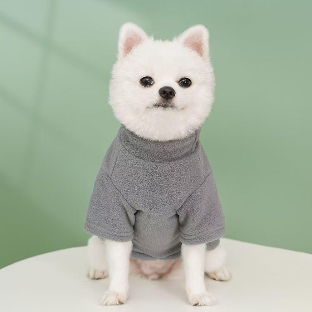Warm Small Dog Hoodies Solid Color Dog Winter Clothing New Puppy Sweatshirt for Cold Weather