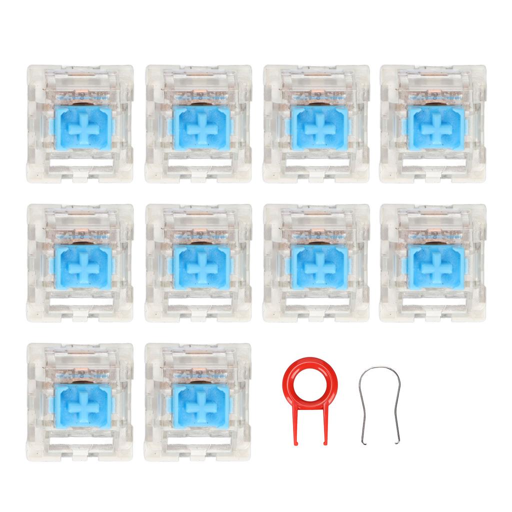 10Pcs Keyboard Switches Blue Switch Exquisite Structure for Replacement DIY Mechanical