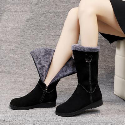 Winter Snow Boots Women's Shoes Padded Thickened Martin Boots Non-slip Warm Side Zipper Cotton Boots