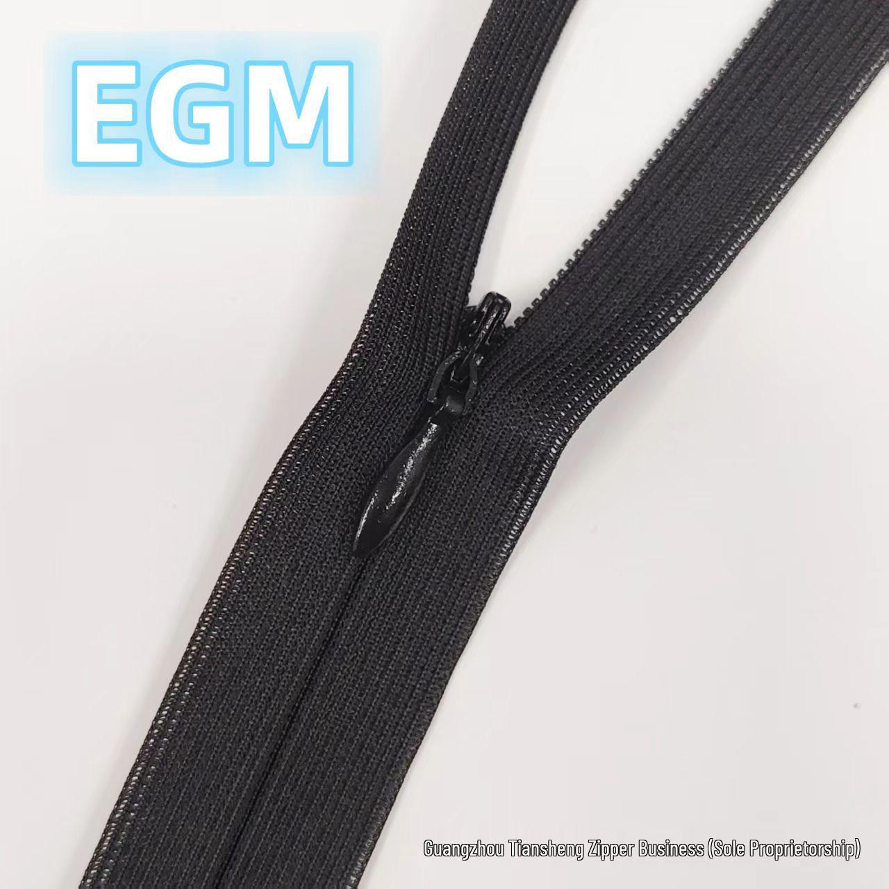 EGM Invisible Easy-Pull Zipper for Clothing and Home Textiles