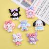 10 Pcs New Kawaii Cartoon Kitten, Puppy, Rabbit Resin Flat Back Scrapbook Figurine Diy Bow Decor Accessories Crafts A6