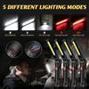 1/2/3/5Pcs Magnetic COB LED Flashlight Portable USB Rechargeable Work Light Hanging Lamp with Built-in Battery Camping Torch